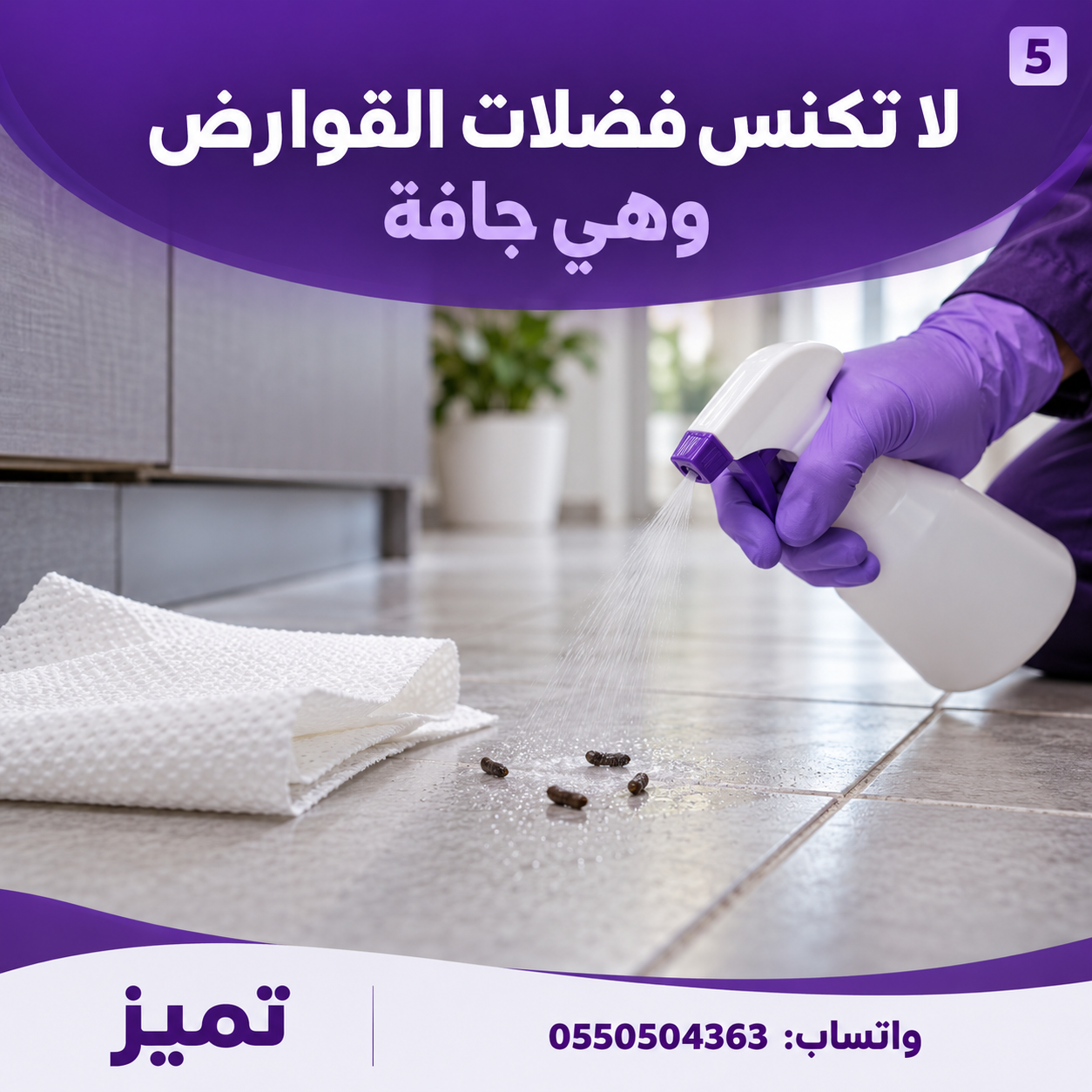 لا تكنس فضلات القوارض وهي جافة… التنظيف الصحيح يبدأ بالحذر! 🧤🏠