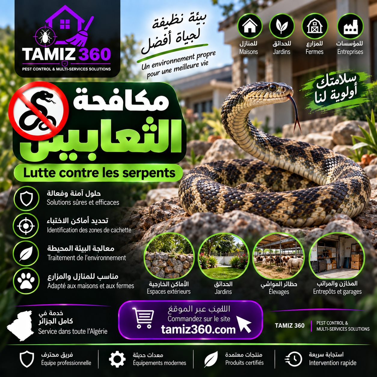 مكافحة الأفاعي والثعابين | Lutte contre les serpents